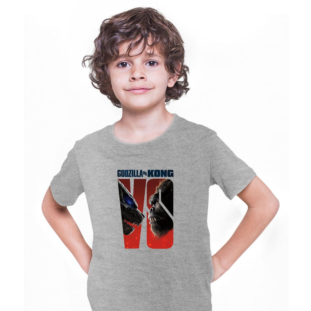 Godzilla vs King Kong -Shirt Monsters Action Adventure Movie T-shirt for Kids - Kuzi Tees