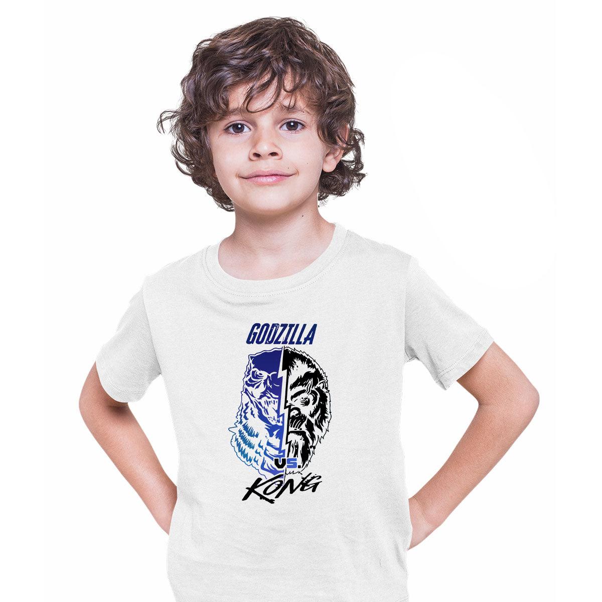 Godzilla vs Kong Movie T-Shirt Printed Manga Japan Birthday Gift T-shirt for Kids - Kuzi Tees