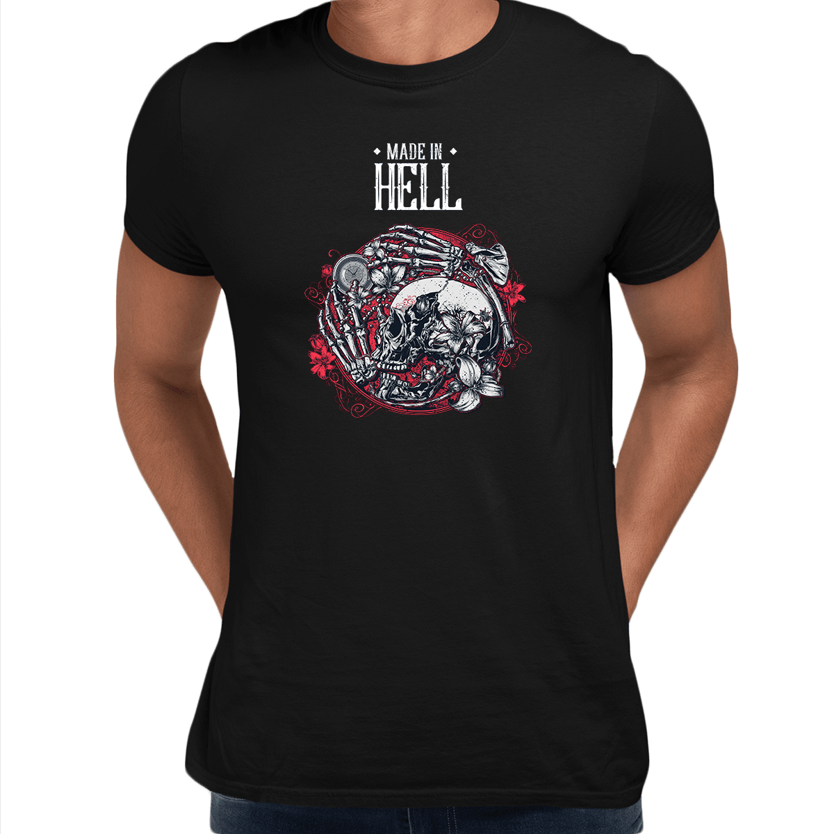 Grave Spooky Scary Skeleton Death Mens Women Fast Delivery Unisex T-shirt - Kuzi Tees