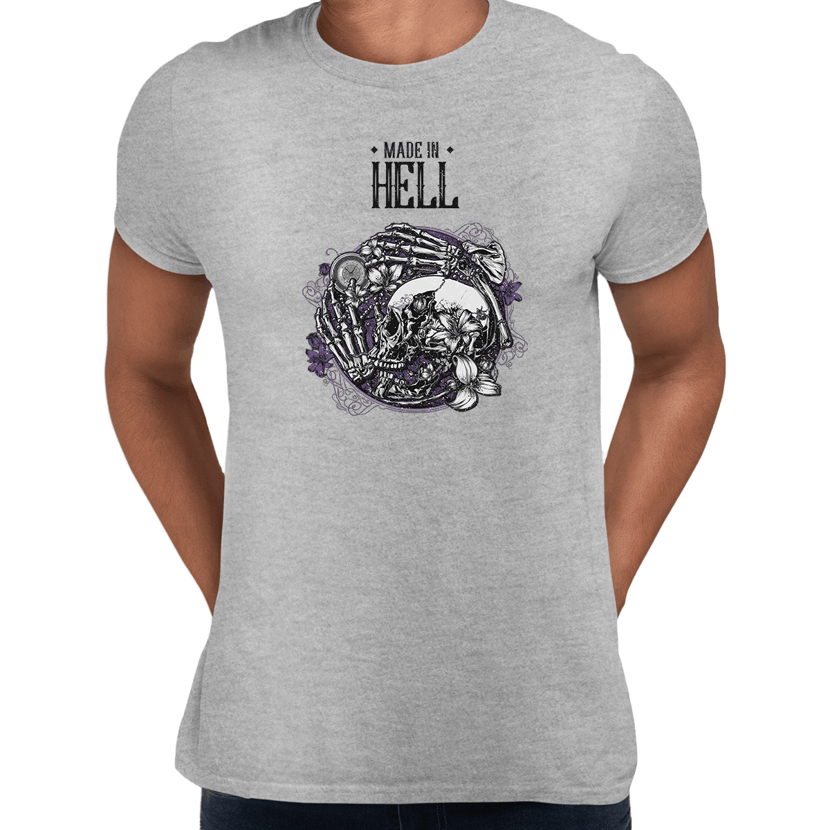 Grave Spooky Scary Skeleton Death Mens Women Fast Delivery Unisex T-shirt - Kuzi Tees