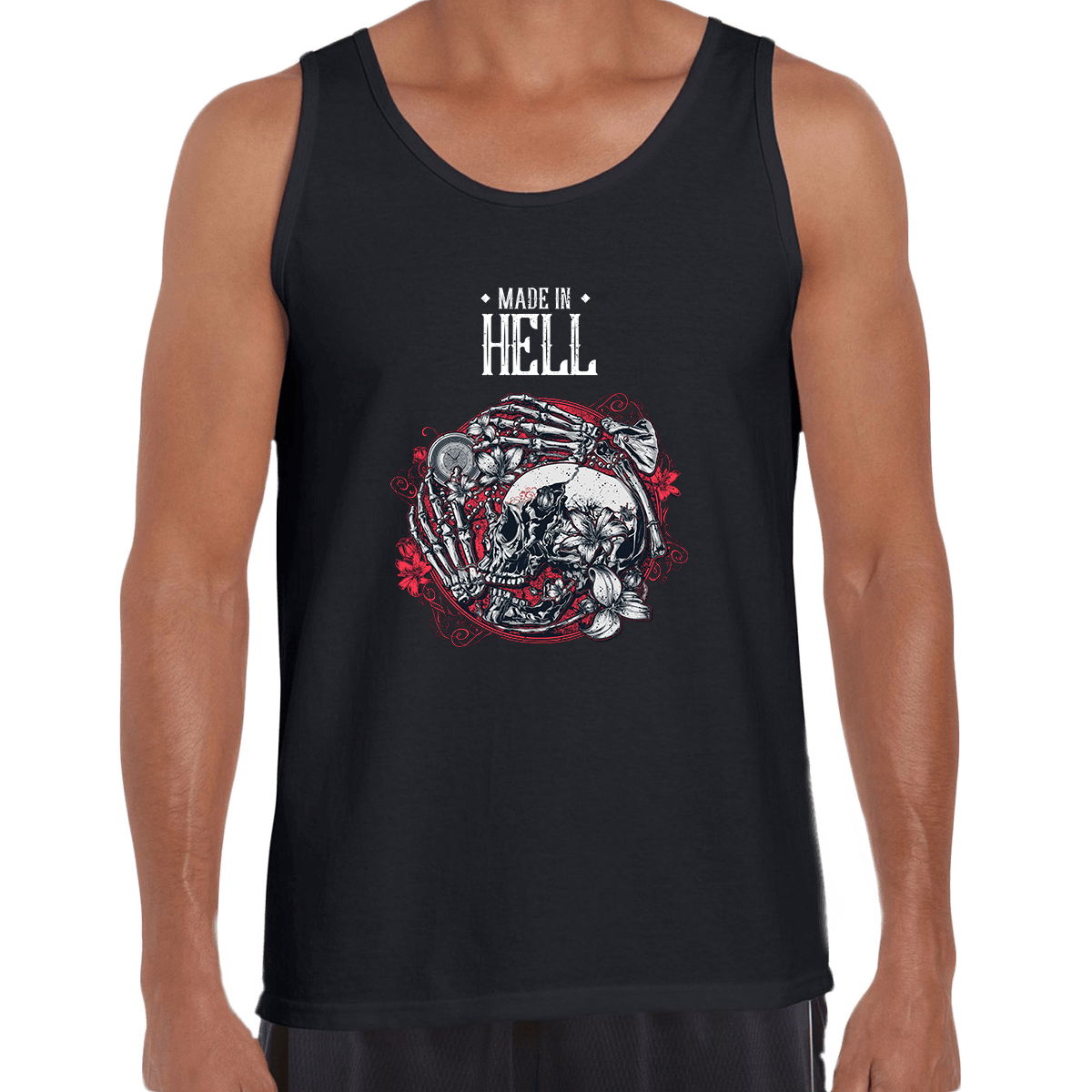 Grave Spooky Scary Skeleton Death Fast Delivery Unisex Tank Top - Kuzi Tees