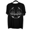 Great Outdoors Mountains Minimal One Line Drawing Crew Neck T-Shirt - Kuzi Tees