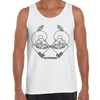 Great Outdoors Mountains Minimal One Line Drawing Crew Neck T-Shirt - Kuzi Tees