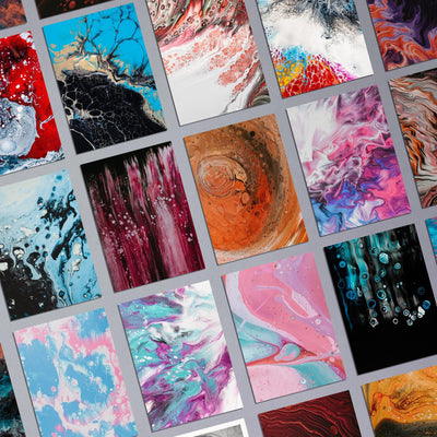 Fluid Art Infinity white Print 20 - Kuzi Tees
