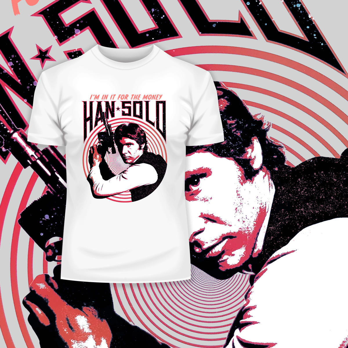 Han Solo The Greatest Smuggler in the Galaxy Far Far Away Star Wars T-shirt - Kuzi Tees