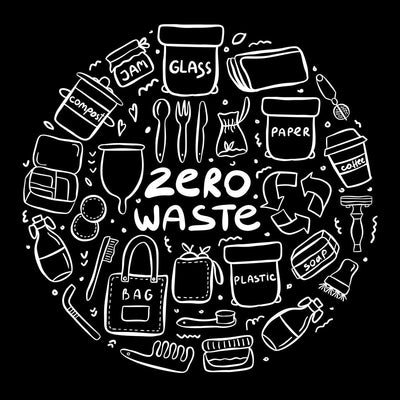 Hand Drawn Elements Of Zero Waste Life - Kuzi Tees