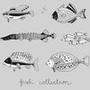Hand Drawn 6 Fish Collection - Kuzi Tees