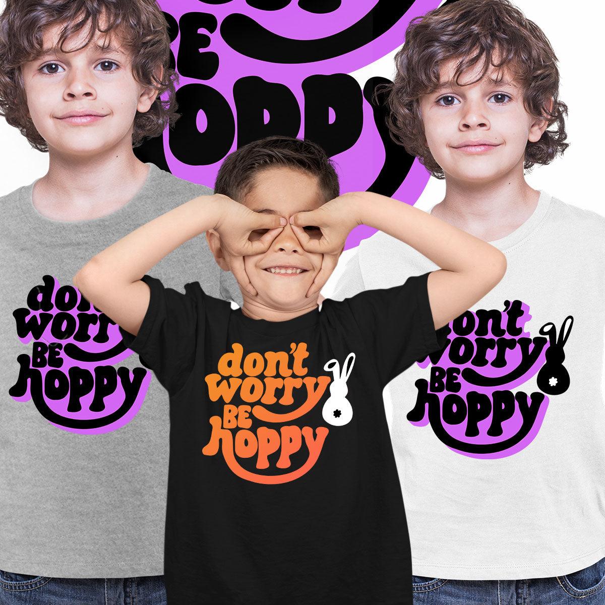 Happy Easter Positive Bunny T-shirt for Kids Unisex Festive Spring Tee - Kuzi Tees