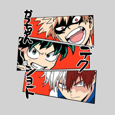 Anime My Hero Academia Manga Black T-shirt