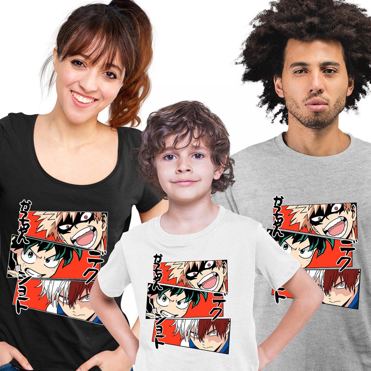 Anime My Hero Academia Manga Black T-shirt