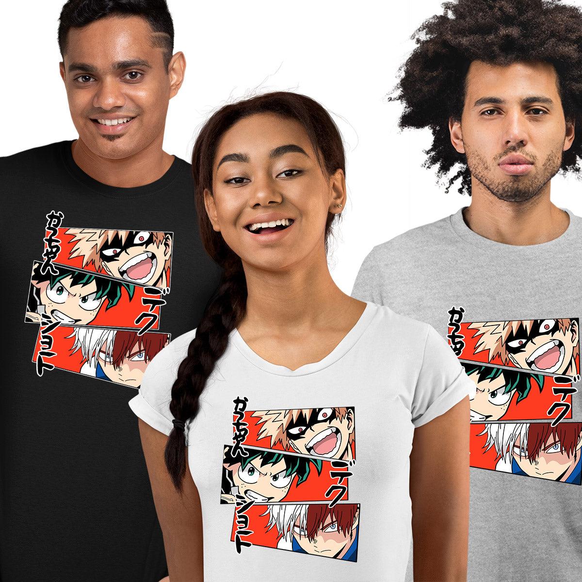 Anime My Hero Academia Manga Black T-shirt
