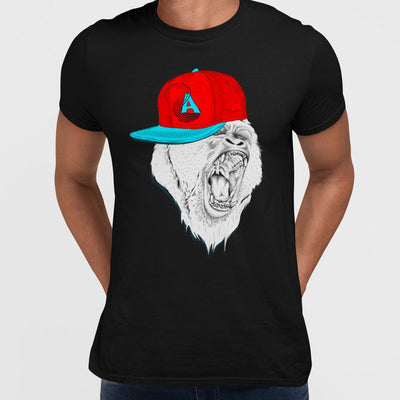 Hip Hop T-Shirt Gorilla with the Hat - Kuzi Tees