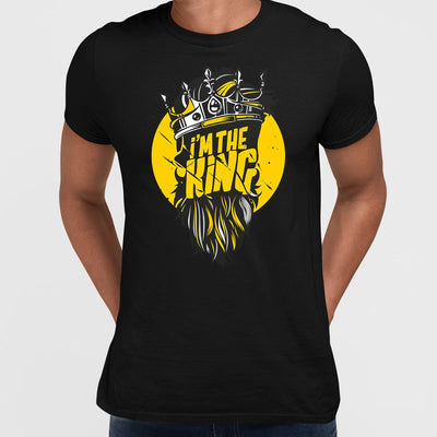 Hipster King Cool Hipster Grunge Unisex Black White & Grey Tee - Kuzi Tees