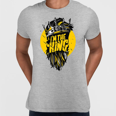 Hipster King Cool Hipster Grunge Unisex Black White & Grey Tee - Kuzi Tees