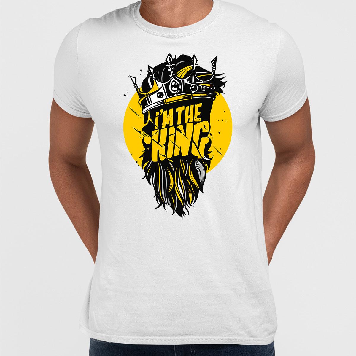Hipster King Cool Hipster Grunge Unisex Black White & Grey Tee - Kuzi Tees