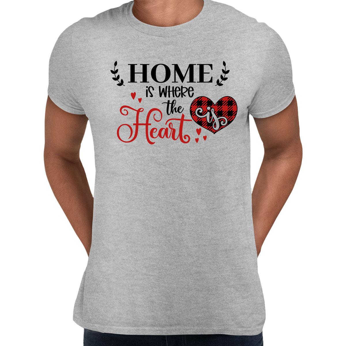 Home is where the heart is Valentines Love T-shirt for men Unisex T-Shirt - Kuzi Tees
