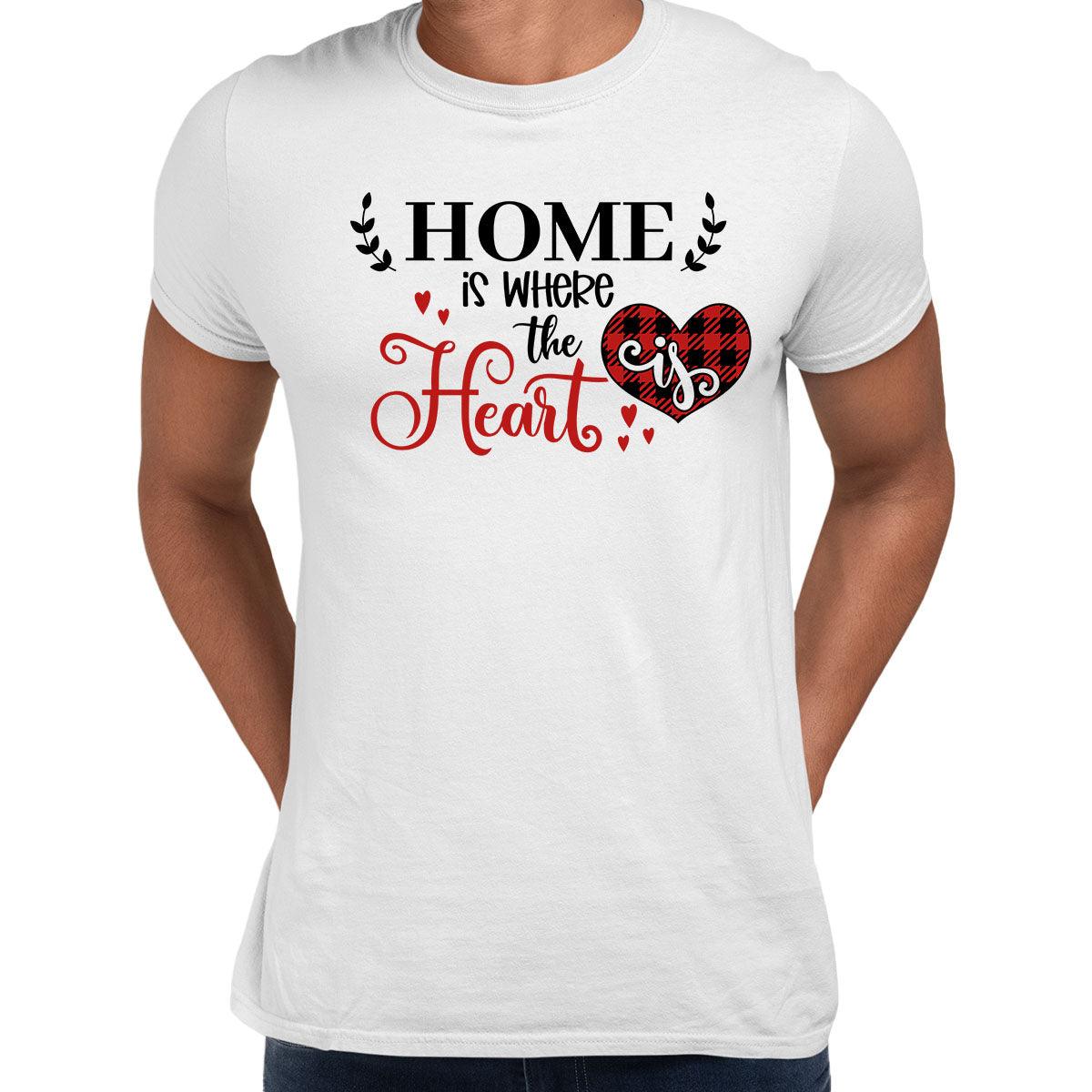 Home is where the heart is Valentines Love T-shirt for men Unisex T-Shirt - Kuzi Tees