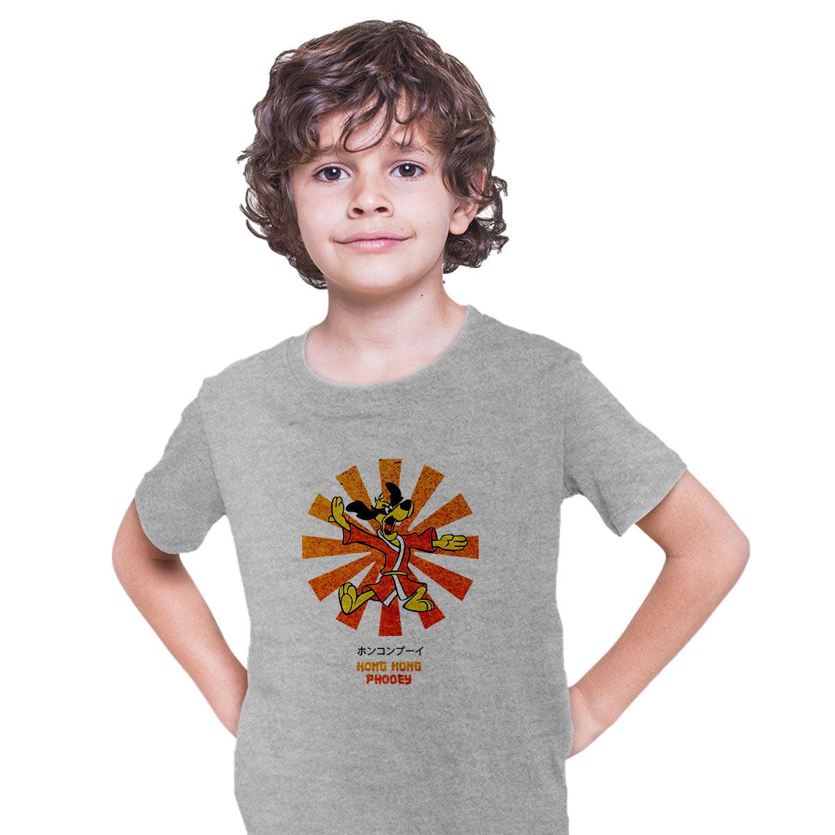 Hong Kong Phooey Retro Japanese Typography T-shirt for Kids - Kuzi Tees