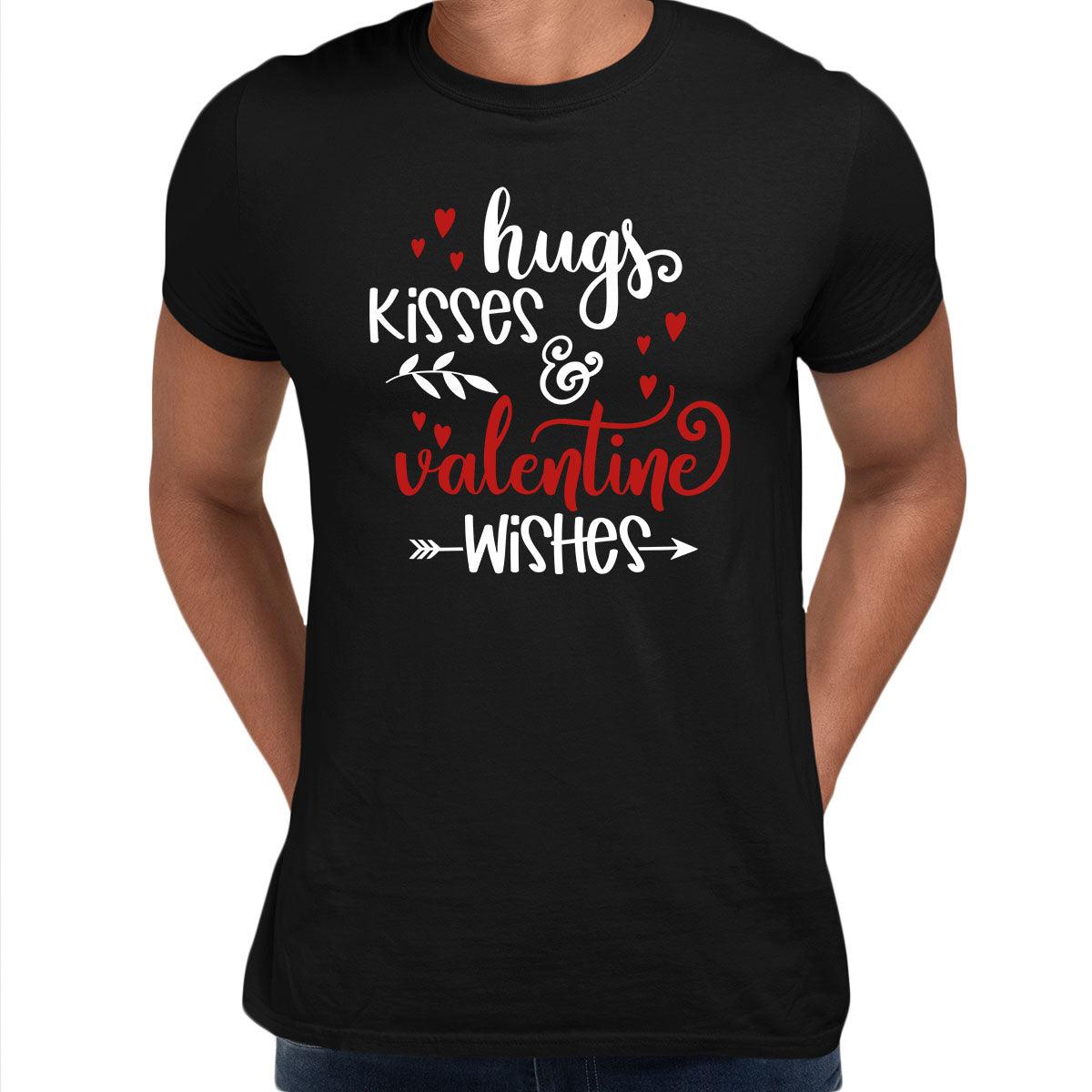 Hugs kisses and valentine wishes Valentines Love T-shirt for men Unisex T-Shirt - Kuzi Tees
