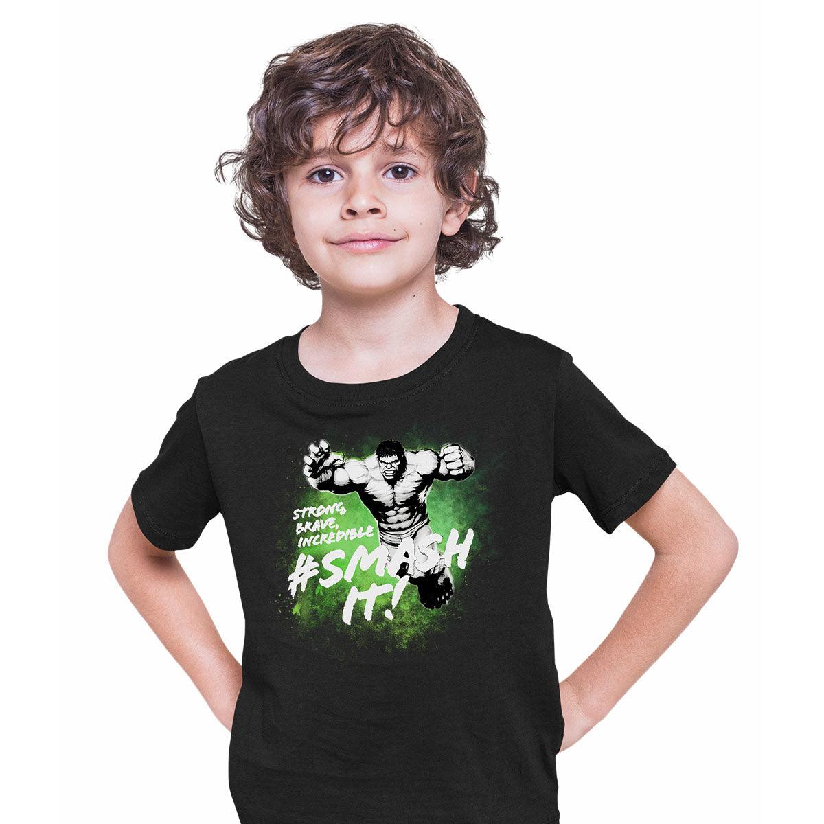Incredible, Strong, Brave Hulk Smash it T-shirt for Kids - Kuzi Tees