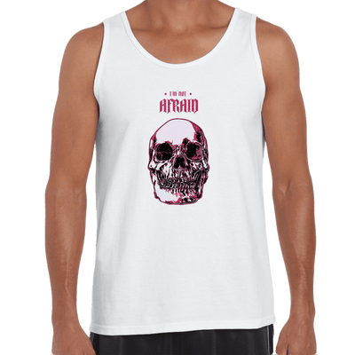 I Am Not Afraid Death Human Skull Design Fast Delivery Unisex Tank Top - Kuzi Tees