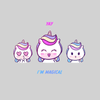 I am Magical Unicorn Emoji OMG YAY Face Expression Mobile T-Shirt - Kuzi Tees
