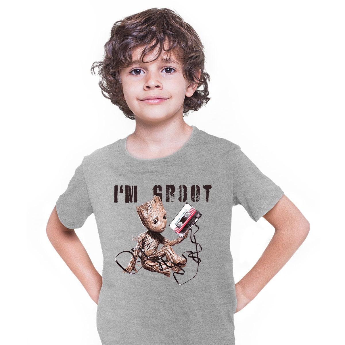 I am Groot Guardians of the galaxy nostalgia Kids T-Shirt - Kuzi Tees