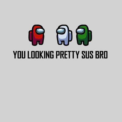 Among Us Sus Bro Imposter Gaming White M Unisex T-Shirt - Discounted - Kuzi Tees