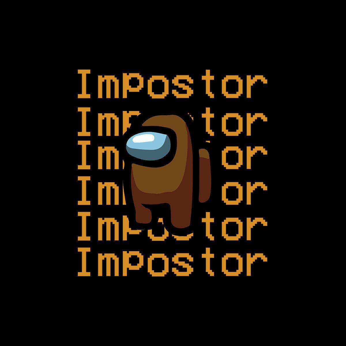 Brown Impostor Among Us Gamer T-shirt for Men Xmas Funny Viral Game Retro Unisex Tee - Kuzi Tees