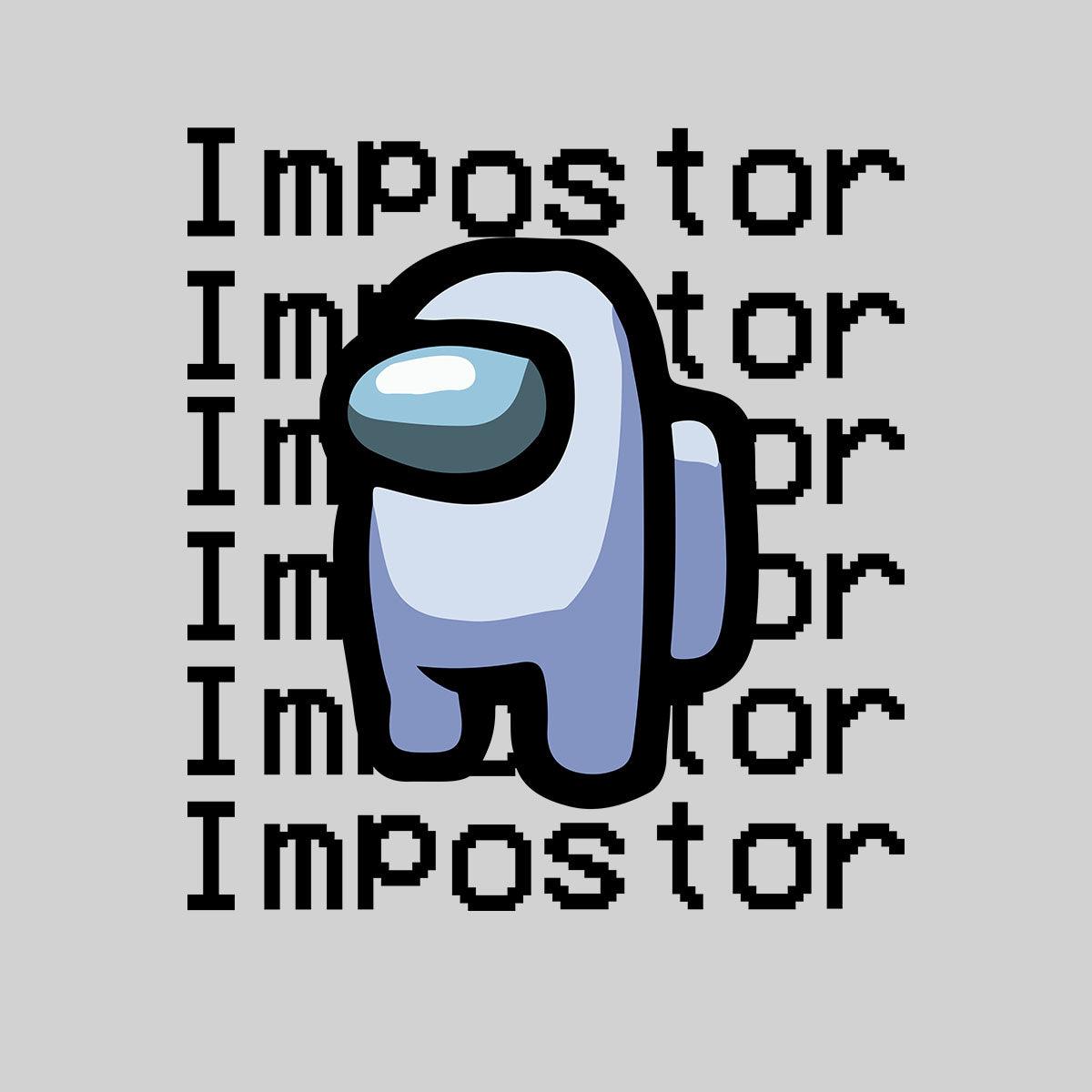 Impostor Among Us Gamer Male Tee Xmas Funny Grey Viral Game Retro Unisex T-Shirt - Kuzi Tees