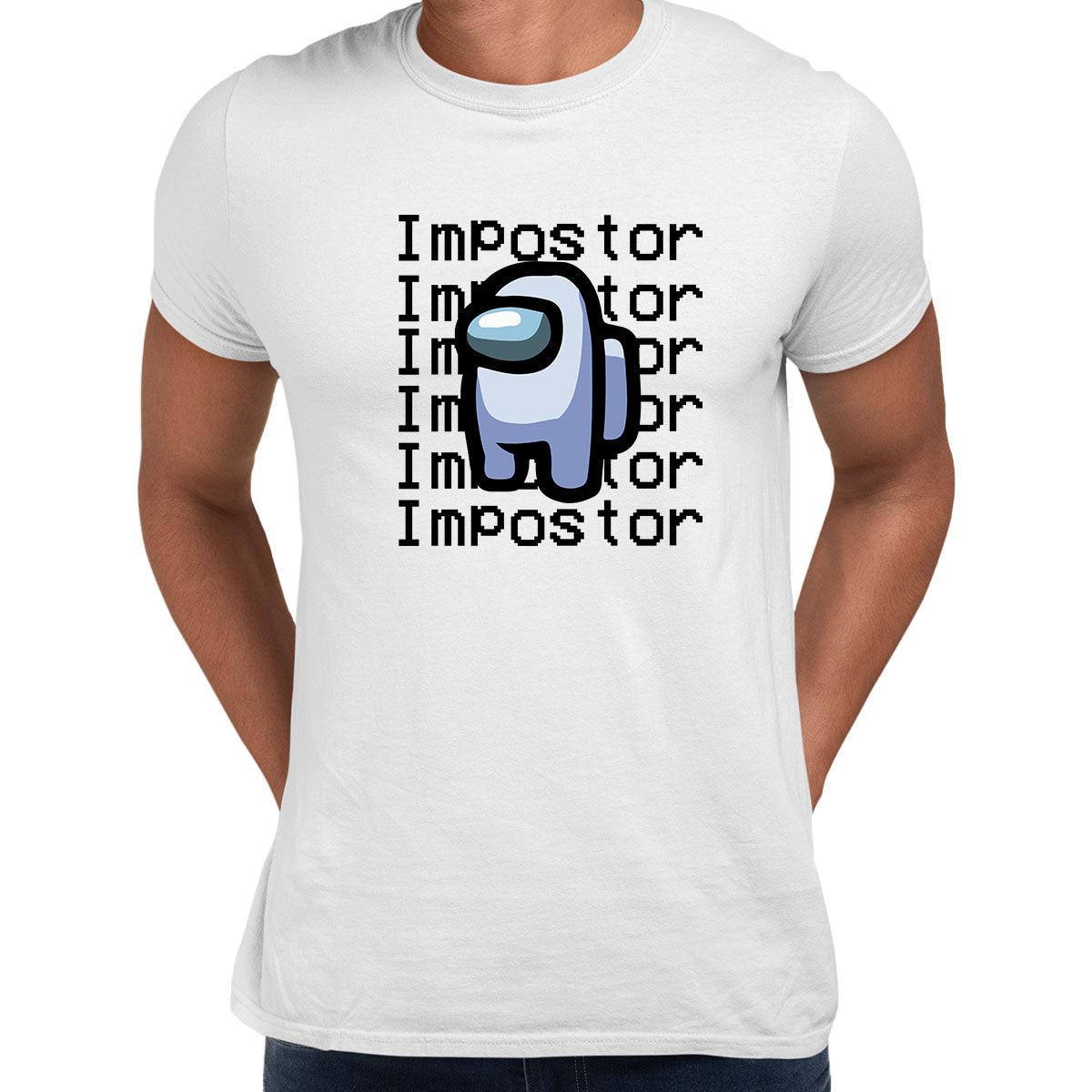 Impostor Among Us Gamer Male Tee Xmas Funny Grey Viral Game Retro Unisex T-Shirt - Kuzi Tees