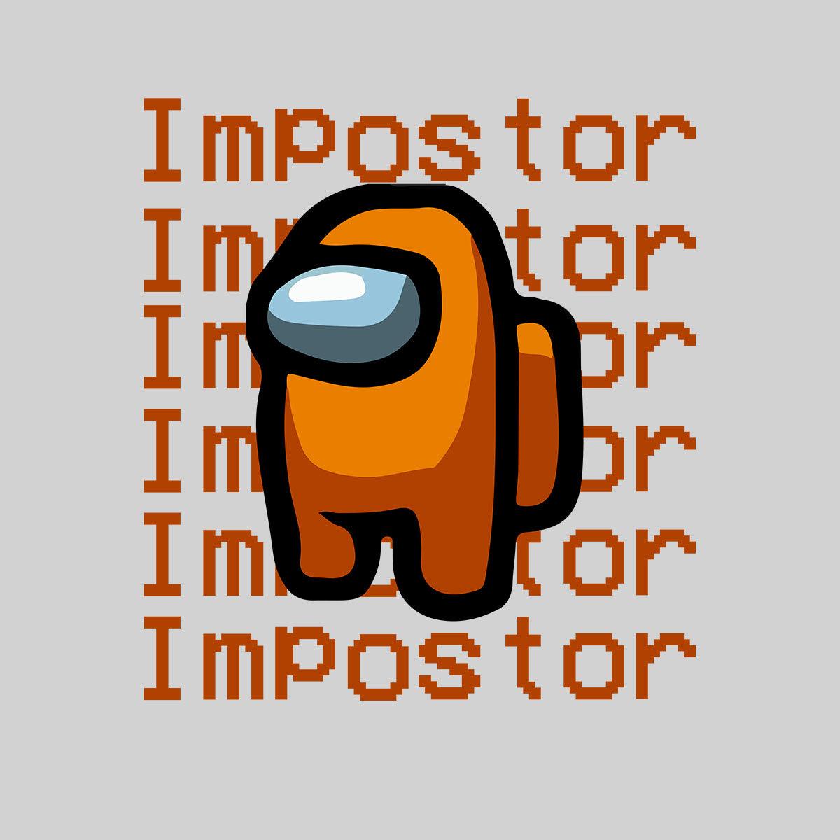 Impostor Among Us Gamer Male Tee Xmas Funny Orange Viral Game Retro Tee Unisex T-Shirt - Kuzi Tees