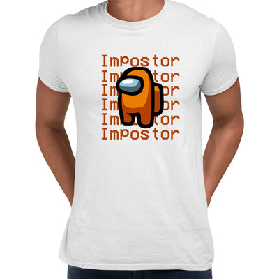 Impostor Among Us Gamer Male Tee Xmas Funny Orange Viral Game Retro Tee Unisex T-Shirt - Kuzi Tees