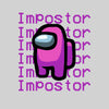 Impostor Among Us Gamer Male Tee Xmas Funny Purple Pink Viral Game Retro Unisex T-Shirt - Kuzi Tees