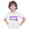 Among Us Tee Trust No One! Impostor Short Sleeved Black Purple T-shirt for Kids - Kuzi Tees