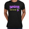 Among Us Tee Trust No One! Impostor Short Sleeved Black Purple Unisex T-Shirt - Kuzi Tees
