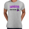Among Us Tee Trust No One! Impostor Short Sleeved Black Purple Unisex T-Shirt - Kuzi Tees