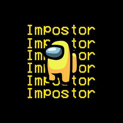 Yellow Impostor Among Us Gamer Kids T-shirt Xmas Funny Viral Game Retro Tee - Kuzi Tees