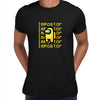 Yellow Impostor Among Us Gamer T-shirt for Men Xmas Funny Viral Game Retro Unisex Tee - Kuzi Tees