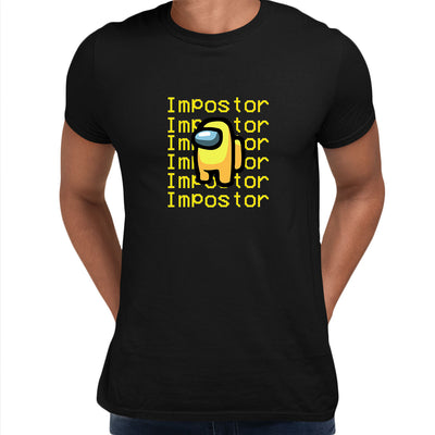 Yellow Impostor Among Us Gamer T-shirt for Men Xmas Funny Viral Game Retro Unisex Tee - Kuzi Tees