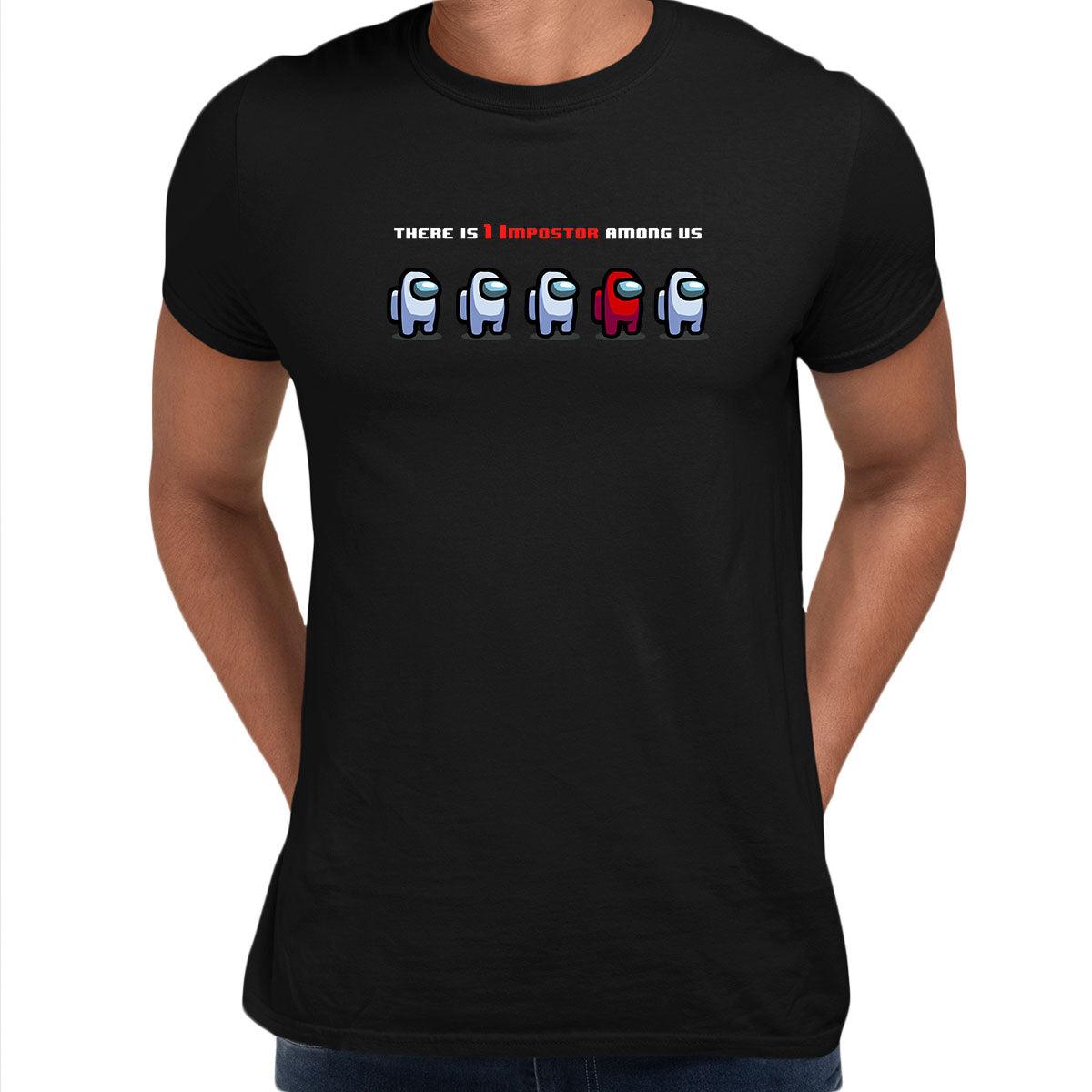 Impostor Among Us Gamer T-shirt for Men | Xmas Funny Retro Gift (S-3XL) Unisex T-Shirt - Kuzi Tees