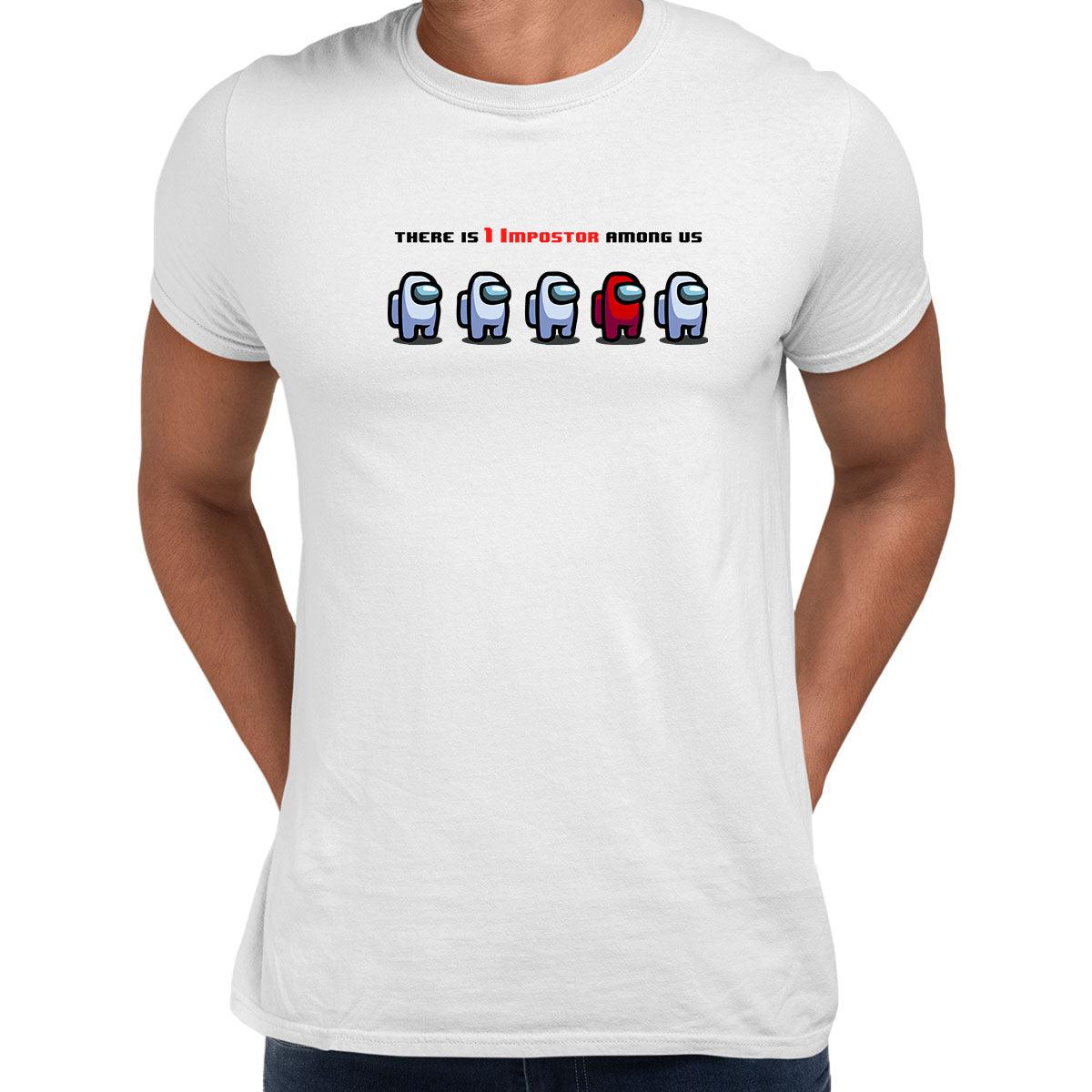 Impostor Among Us Gamer T-shirt for Men | Xmas Funny Retro Gift (S-3XL) Unisex T-Shirt - Kuzi Tees