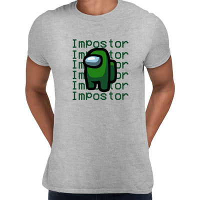 Impostor Among Us Gamer Male Tee Xmas Funny Dark Green Viral Game Retro Unisex T-Shirt - Kuzi Tees
