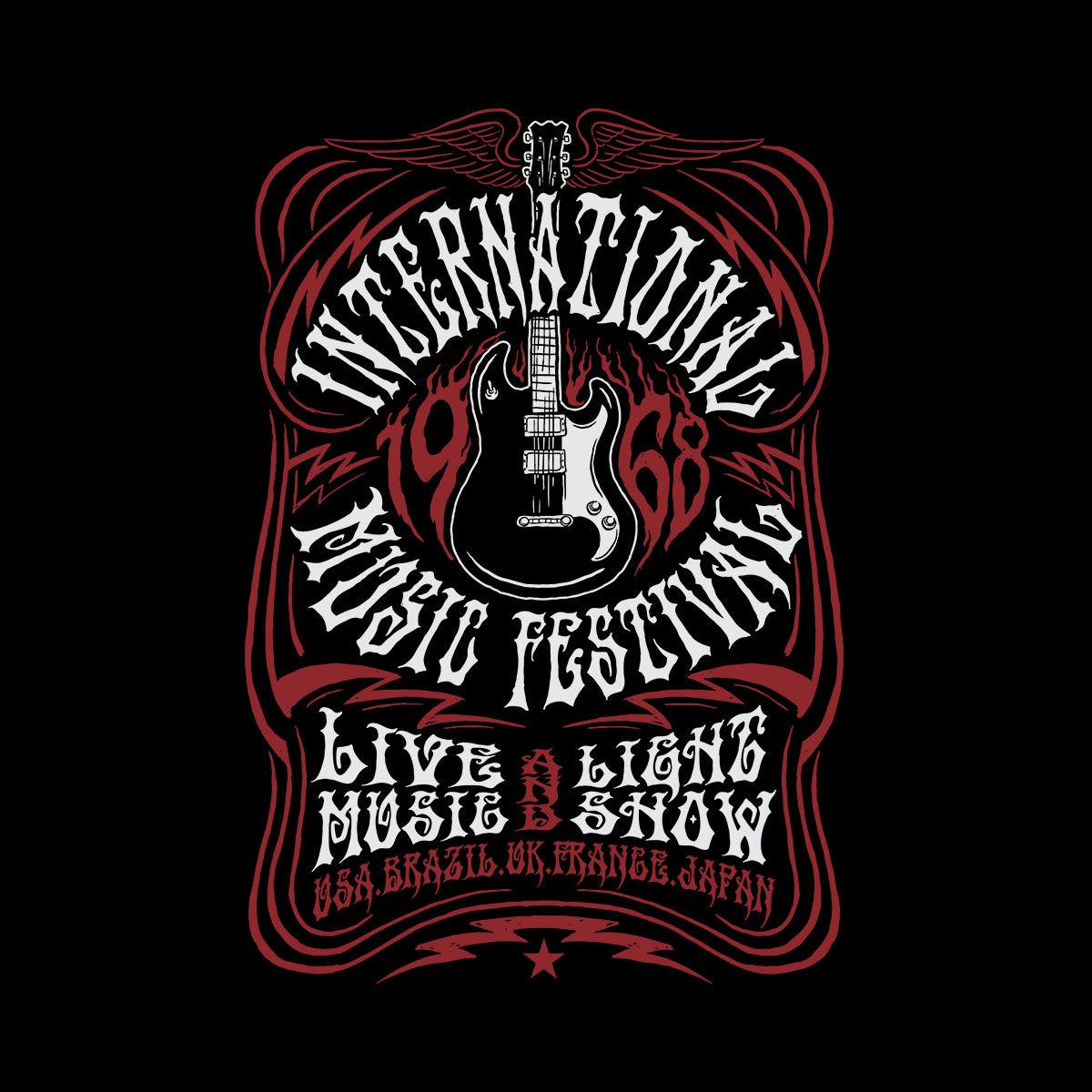 International Rock Music Festival Retro Indie Blues Vintage Typography Unisex T-shirt - Kuzi Tees