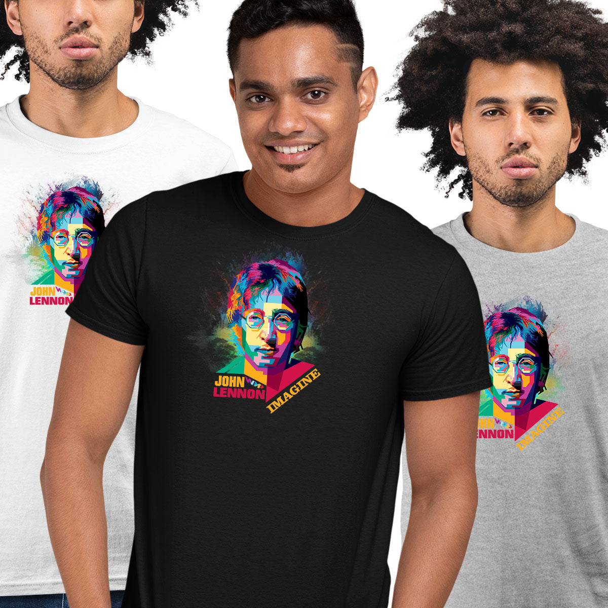 John Lennon Adult Imagine Music t-shirt Unisex Tee - Kuzi Tees