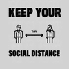 Corona 19 Keep Your 1m Social Distance Stay Home T-Shirt - Kuzi Tees
