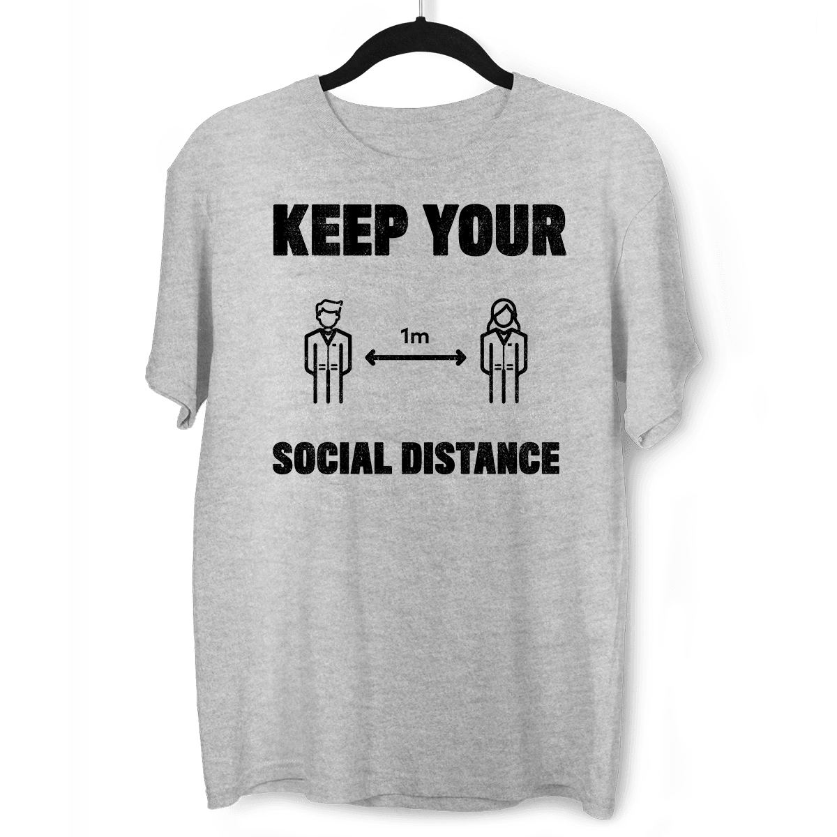 Corona 19 Keep Your 1m Social Distance Stay Home T-Shirt - Kuzi Tees
