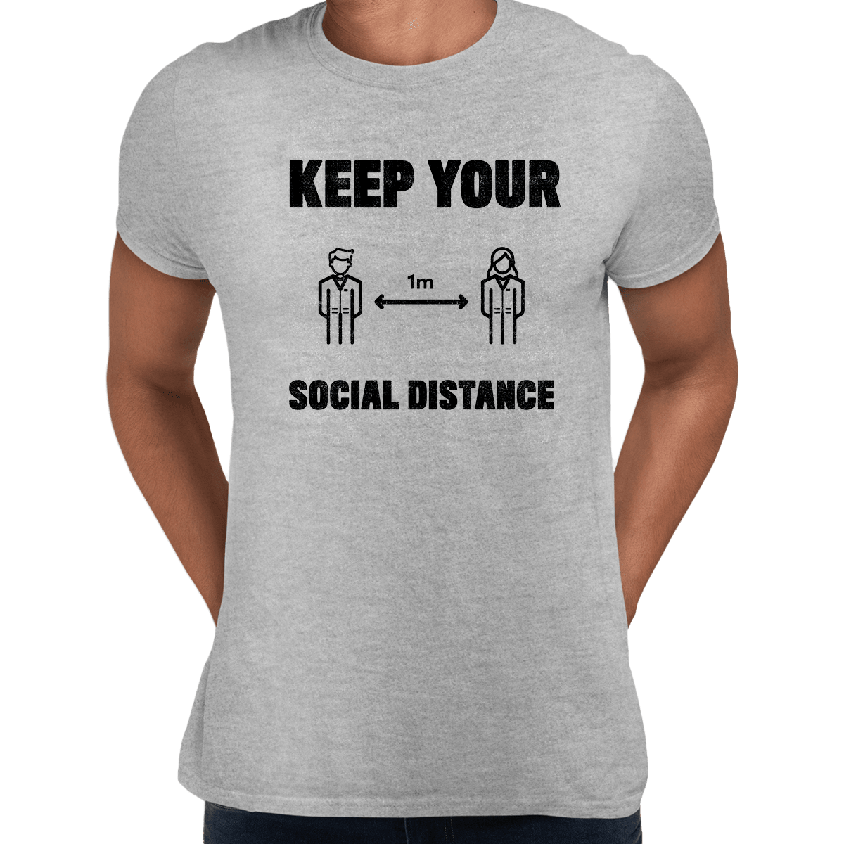 Corona 19 Keep Your 1m Social Distance Stay Home T-Shirt - Kuzi Tees