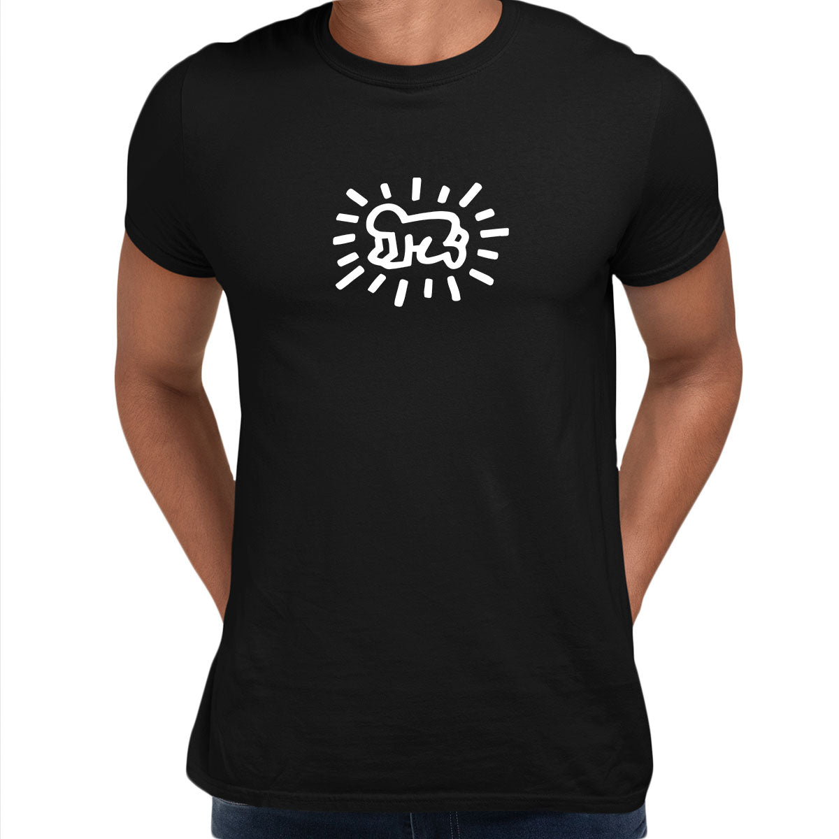 Radiant Baby Talking Heads Abstract Pop Art Heart Unisex T-Shirt - Kuzi Tees
