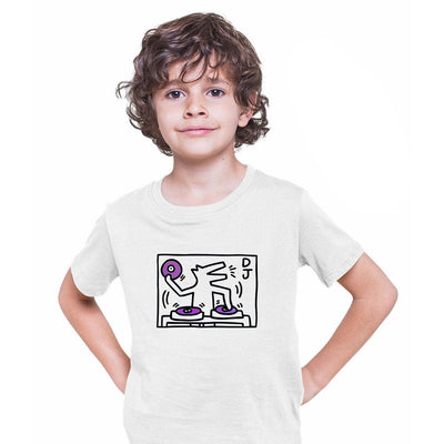DJ 1988 Talking Heads Abstract Pop Art Heart Kids T-Shirt - Kuzi Tees